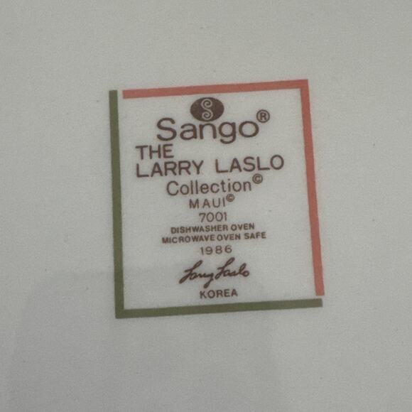 Vintage Sango Larry Laslo Birds of Paradise 7001 Japan 4 Salad Plates MCM - Picture 5 of 12